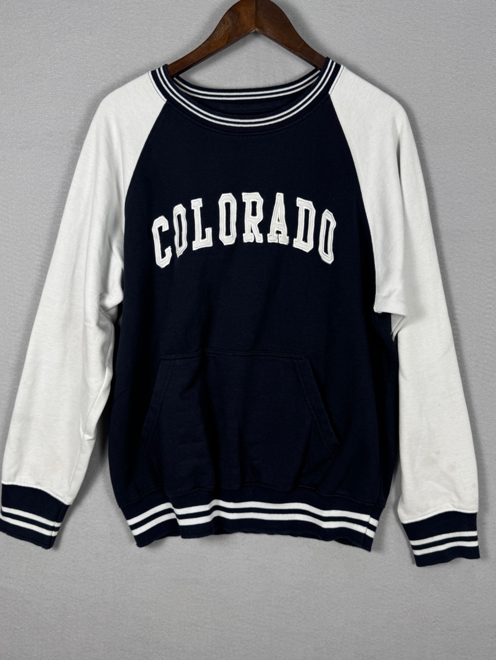 New York Popular Colorado Sweatshirt Mens L Navy White